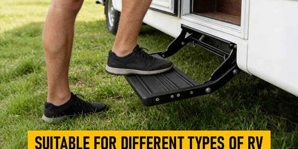 Heavy Duty Pull-Out Caravan Step, Folding Aluminium RV Step(57x55x17cm)