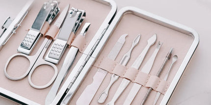 10 Pcs Remology Stainless Steel Manicure Set Silver