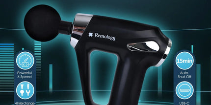 Remology Impact Therapy 6 Adaptive Speed USB-C Massage Gun with 4 Heads