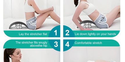 Adjustable Air Lumbar Spine Reliever – Inflatable Back Stretcher with Acupressure & Magnets