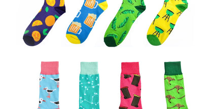 8 Pairs Fashion Novelty Funny  Socks one Size 5-13 Men  Socks  Women  Socks #2