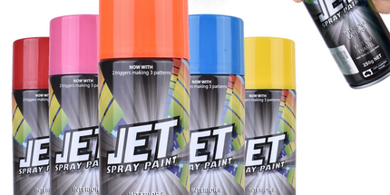 12 Pcs 250g Spray Paint Can For Interior and Exterior 26 colours Fast Dry - Gloss Black