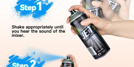 12 Pcs 250g Spray Paint Can For Interior and Exterior 26 colours Fast Dry - Gloss Black