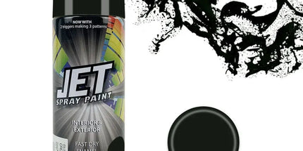 12 Pcs 250g Spray Paint Can For Interior and Exterior 26 colours Fast Dry - Gloss Black