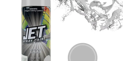 12 Pcs 250g Spray Paint Can For Interior and Exterior 26 colours Fast Dry - Silver