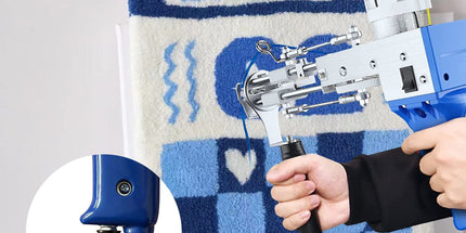 2-in-1 Electric Tufting Gun for Carpet & Rugs, Cut & Loop Pile, 7–18mm Adjustable, 100W, 100–240V-BLUE Tyack eCommerce Solutions
