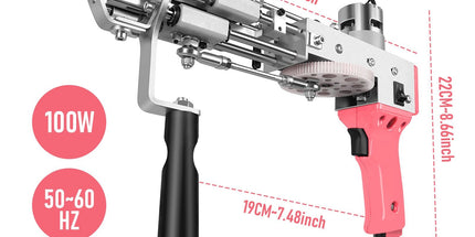 2-in-1 Electric Tufting Gun for Carpet & Rugs, Cut & Loop Pile, 7–18mm Adjustable, 100W, 100–240V, AU Plug Tyack eCommerce Solutions