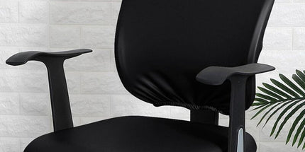 Pu Office Chair Cover Removable Stretch Armchair Cover Swivel Chair Protector Waterproof Oilproof For Banquet Home,