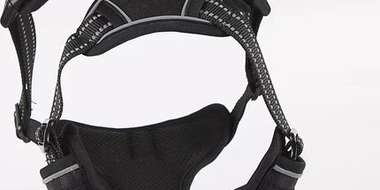 Nixnix - Dog Harness - Size L - Anti-Trek Harness - Dog Harness - Y-Shaped Dog Harness - Reflective - Black