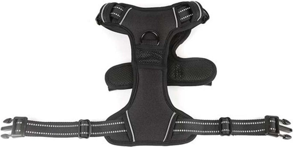 Nixnix - Dog Harness - Size L - Anti-Trek Harness - Dog Harness - Y-Shaped Dog Harness - Reflective - Black