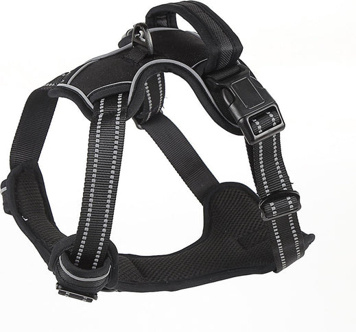 Nixnix - Dog Harness - Size XL - Anti-Trek Harness - Dog Harness - Y-Shaped Dog Harness - Reflective - Black