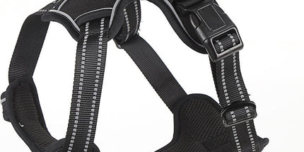 Nixnix - Dog Harness - Size S - Anti-Trek Harness - Dog Harness - Y-Shaped Dog Harness - Reflective - Black