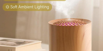 Humidifiers - Aromatherapy Humidifier - 300ml Diffuser - Air Humidifier - Room Humidifier - 7-Color LED - Light and Automatic Shut-Off - Essential Oil Diffuser for Home and Office (Light Color)