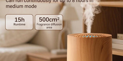 Humidifiers - Aromatherapy Humidifier - 300ml Diffuser - Air Humidifier - Room Humidifier - 7-Color LED - Light and Automatic Shut-Off - Essential Oil Diffuser for Home and Office (Light Color)
