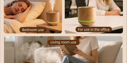 Humidifiers - Aromatherapy Humidifier - 300ml Diffuser - Air Humidifier - Room Humidifier - 7-Color LED - Light and Automatic Shut-Off - Essential Oil Diffuser for Home and Office (Light Color)