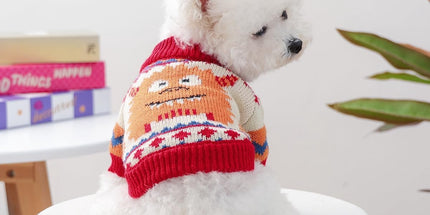 Dog Coat - Dog Sweater - Sweater for Small Dogs - Dog Sweater - Winter Knitted Sweater - Warm and Lightweight Cat Sweater - Perfect for Chihuahuas - Holidays - Christmas Decorations - Christmas - Size L