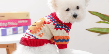 Dog Coat - Dog Sweater - Sweater for Small Dogs - Dog Sweater - Winter Knitted Sweater - Warm and Lightweight Cat Sweater - Perfect for Chihuahuas - Holidays - Christmas Decorations - Christmas - Size M