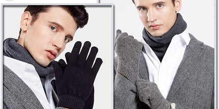 Winter Gloves - Men's Gloves - Warm Winter Gloves - Thick Unisex Gloves - Women's Gloves - Thermal Wool - Knitted Touchscreen Gloves - Perfect for Motorcycling - Outdoor Work - Sports - Christmas - Christmas Gift
