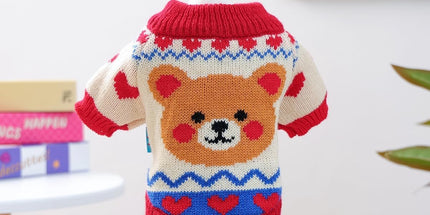 Dog Coat - Dog Sweater - Warm Winter Dog Clothes - Knitted Sweater - Dog Pullover - Lightweight and Warm Cat Sweater - Perfect for Chihuahuas - Birthday Clothes - Christmas Decorations - Christmas - Size L