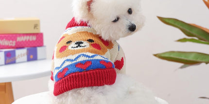Dog Coat - Dog Sweater - Warm Winter Dog Clothes - Knit Sweater - Dog Pullover - Lightweight and Warm Cat Sweater - Perfect for Chihuahuas - Birthday Clothes - Christmas Decorations - Christmas - Size M