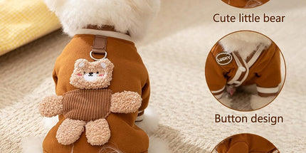 Dog Coat - Dog Sweater - Dog Clothes with D-Ring - Warm Winter Sweater - Soft Sweatshirt - Warm Winter Dog Clothes - Perfect for Small Dogs and Cats - Size M - Christmas Decorations