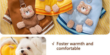 Dog Coat - Dog Sweater - Dog Clothes with D-Ring - Warm Winter Sweater - Soft Sweatshirt - Warm Winter Dog Clothes - Perfect for Small Dogs and Cats - Size M - Christmas Decorations