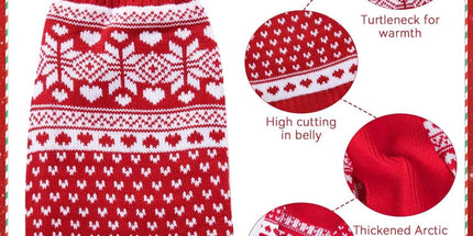 Dog Sweater - Christmas Dog Sweaters - Sleeveless Dog Sweaters - Dog Coat - Warm Autumn and Winter Puppy Sweater - Ugly Sweater - Perfect for Small Dogs - Dog - Medium - New Year's Holidays - S