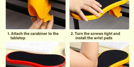 Ergonomic desk with armrests - Wrist rest - Adjustable wrist rest for computer and laptop - Comfortable and universal - Shoulder and wrist relief - For home and office - Red