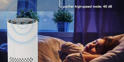 Air purifier - Negative ion air purifier - Air purifier for the home - Rooms up to 20 m² - Negative ion air purifier - Deodorizer - Ionizer - Wit