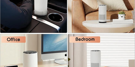 Air purifier - Negative ion air purifier - Air purifier for the home - Rooms up to 20 m² - Negative ion air purifier - Deodorizer - Ionizer - Wit