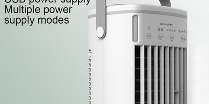 Fan - Small fan - Portable air cooler - Mini mobile air conditioner - Personal evaporative air cooler - Timer function and 7 LED lights - Air coolers for home, office and bedroom