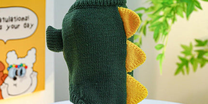 Dog Coat - Dog Sweater - Sweaters for Small Dogs - Dog Sweater - Cute Dinosaur Sweater - Soft and Comfortable Winter Clothes - Warm Knit Cat Sweater - Perfect for Christmas - Puppy Shirts - Christmas - Size M