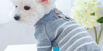 Dog Coat - Dog Sweater - Dog Jumpsuit - Cat Overalls - Striped Puppy Sweater Coat - Puppy Pyjamas - Dog Sweatshirt - Perfect for Party Costumes - Grijs - Party Decoration - Christmas - Size XL