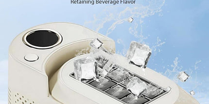 Portable Ice Machine Fast Ice Production in 10-15 Minutes Energy-Efficient Small Ice Maker with Low Noise Level for Home and Car Use, Purple