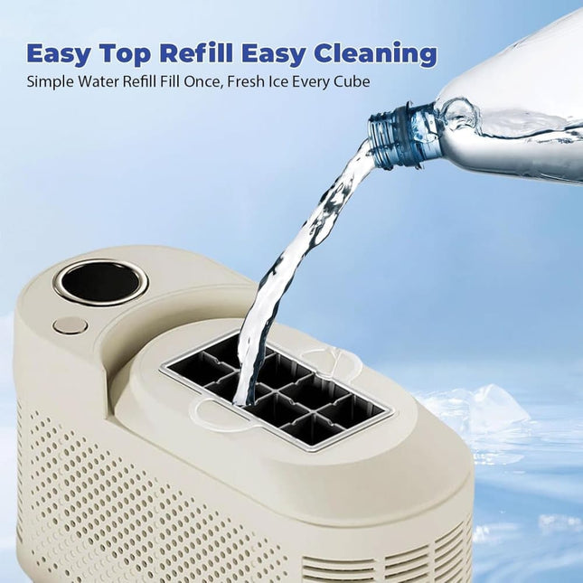 Portable Ice Machine Fast Ice Production in 10-15 Minutes Energy-Efficient Small Ice Maker with Low Noise Level for Home and Car Use, Purple