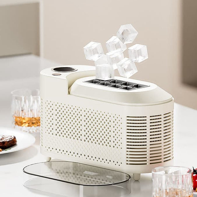 Portable Ice Machine Fast Ice Production in 10-15 Minutes Energy-Efficient Small Ice Maker with Low Noise Level for Home and Car Use, Purple