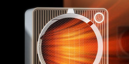 Portable Mini Space Heater, 500W PTC Ceramic Fast Heating Desktop Heater with Overheat & Tip-Over Protection, 180° Wide Angle Quiet Personal Heater for Office, Home, Bedroom - Black