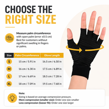 Compression Copper Arthritis Gloves Hand Wrist Brace Finger Pain Relief Support(Gray/Black)