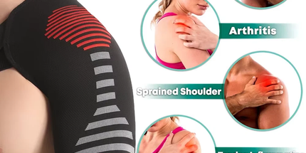 Compression Shoulder Support Breathable Fabric Rotator Cuff Men Women(Orange)