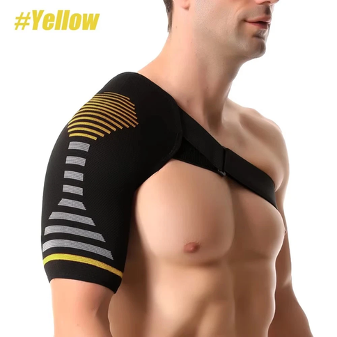 Compression Shoulder Support Breathable Fabric Rotator Cuff Men Women(Orange)