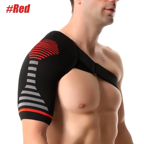 Compression Shoulder Support Breathable Fabric Rotator Cuff Men Women(Yellow)