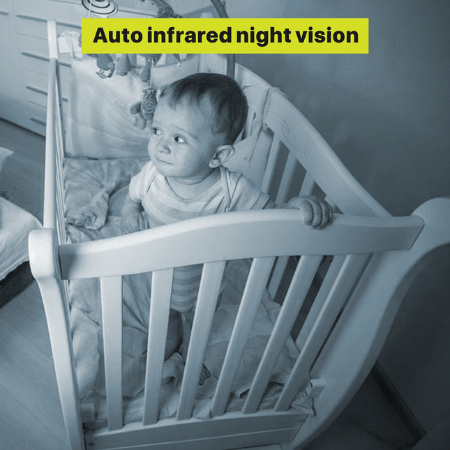 SM650 5-Inch No-WiFi Baby Monitor with Camera, 300 m Range, Two-Way Audio, VOX, Night Vision, Temperature and Feeding Alerts