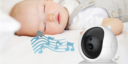 SM650 5-Inch No-WiFi Baby Monitor with Camera, 300 m Range, Two-Way Audio, VOX, Night Vision, Temperature and Feeding Alerts