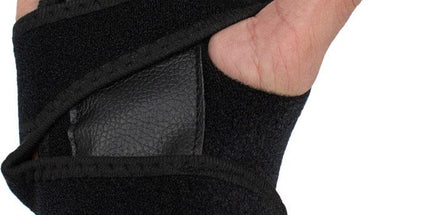 Right-Hand Wrist Brace with Built-In Splint, Adjustable Black Carpal Tunnel Support