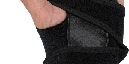 Left-Hand Wrist Brace with Built-In Splint, Adjustable Black Carpal Tunnel Support