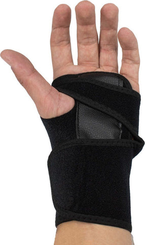 Left-Hand Wrist Brace with Built-In Splint, Adjustable Black Carpal Tunnel Support