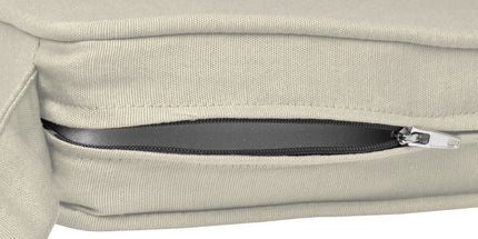 4-Pack Cream Tie-On Chair Seat Cushions with Removable Covers, 45 x 40 cm
