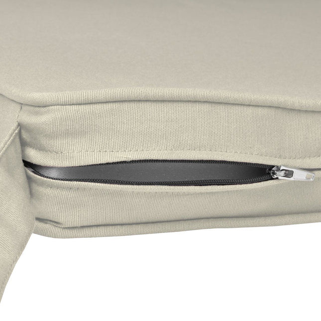 4-Pack Cream Tie-On Chair Seat Cushions with Removable Covers, 45 x 40 cm