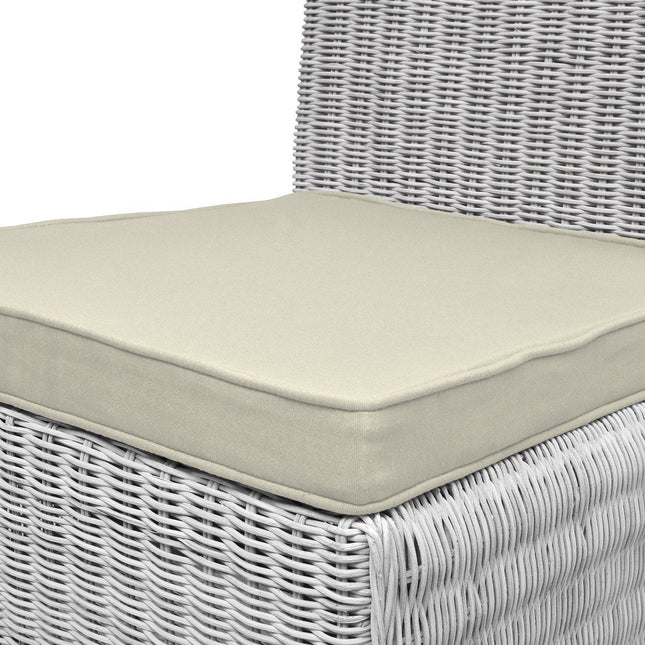 4-Pack Cream Tie-On Chair Seat Cushions with Removable Covers, 45 x 40 cm