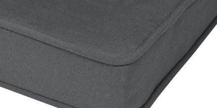 4-Pack Charcoal Grey Tie-On Chair Seat Cushions with Removable Covers, 45 x 40 cm